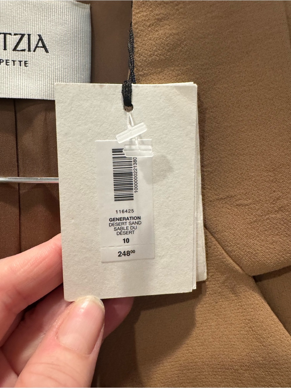 Aritzia Camel Single-Button Blazer Size 10 - Picture 4 of 4